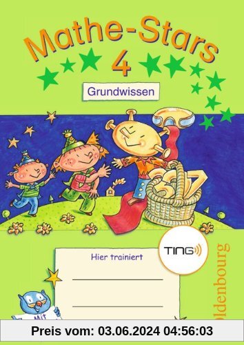 Mathe-Stars - Grundwissen - TING-Ausgabe: 4. Schuljahr - Übungsheft: Mit Lösungen